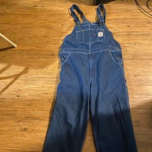 Carhartt bib overall blue jeans 40x30 NWOT